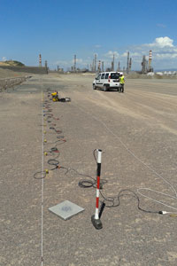 Estudio de cimentaciones en una refineria con MASW